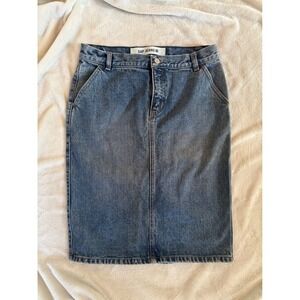 Gap Womens High Rise Denim Pencil Skirt Blue Knee Length Classic Sz 4